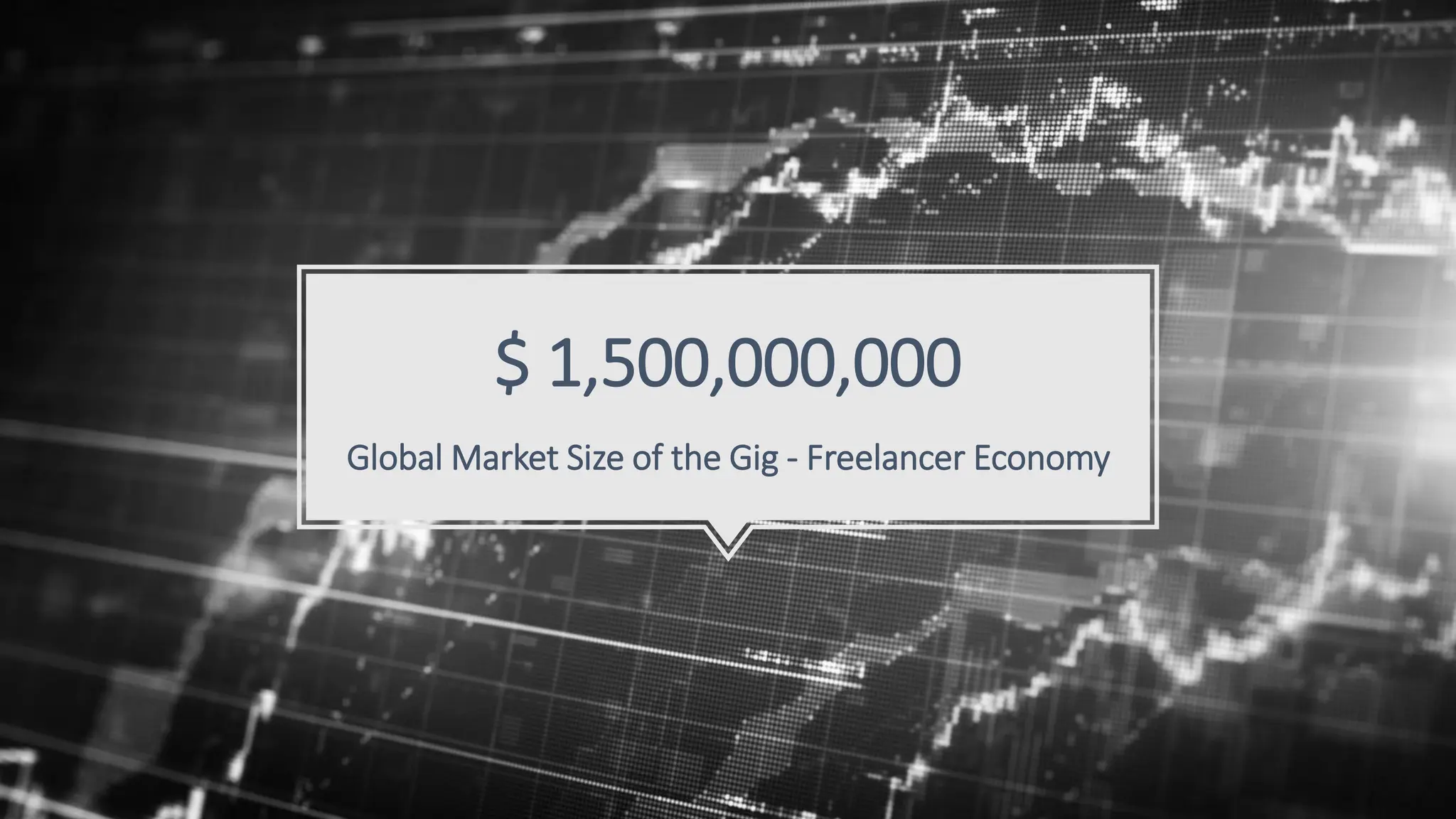 $ 1,500,000,000
Global Market Size of the Gig - Freelancer Economy
 