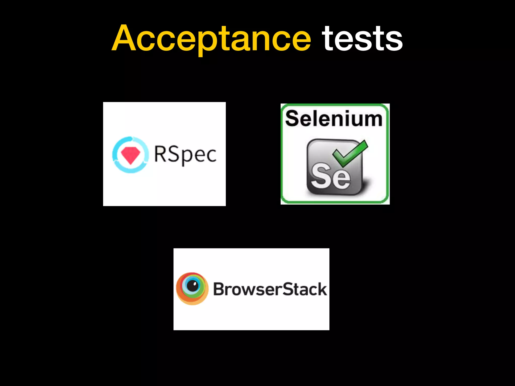 Acceptance tests
 