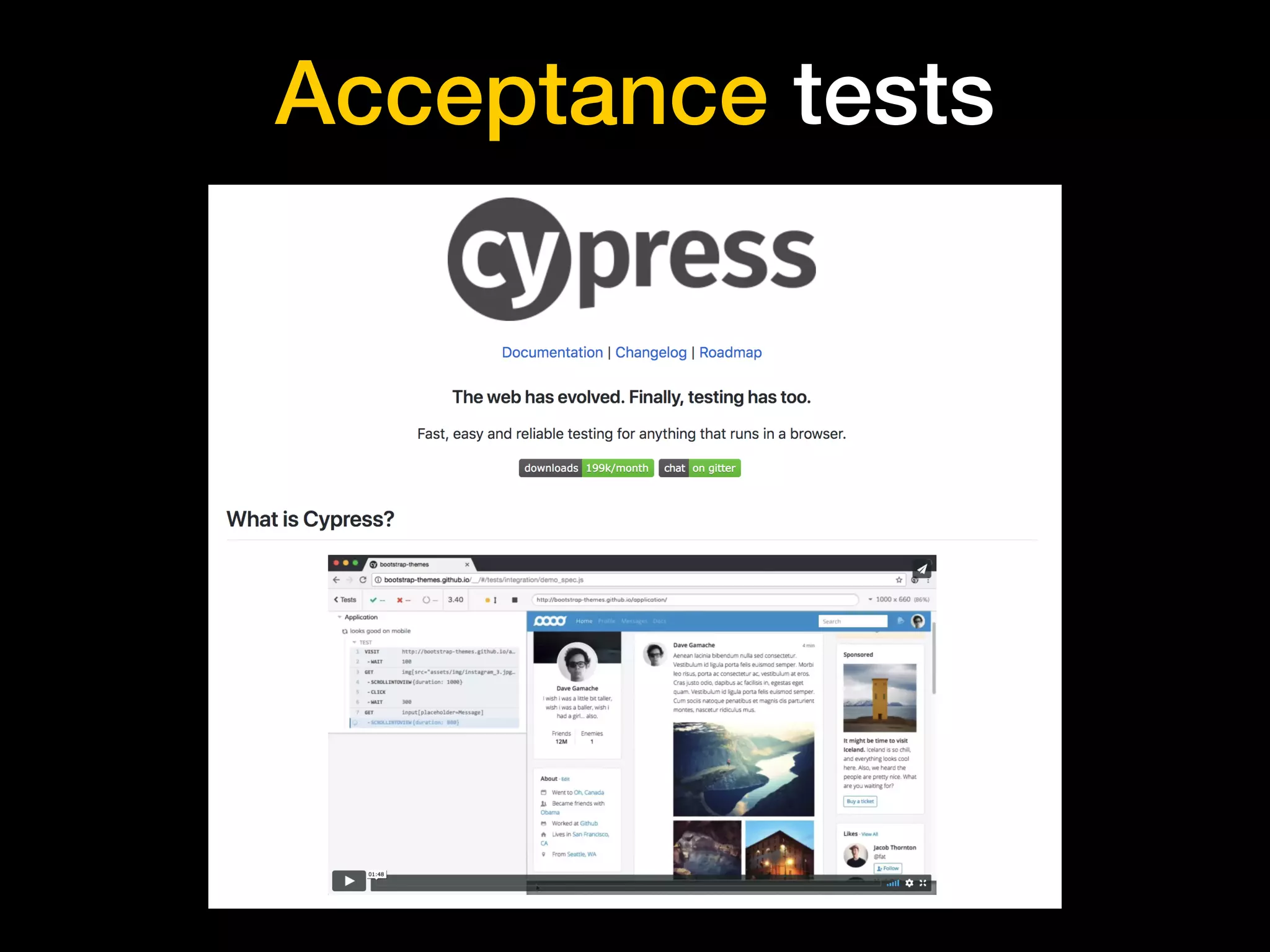 Acceptance tests
 