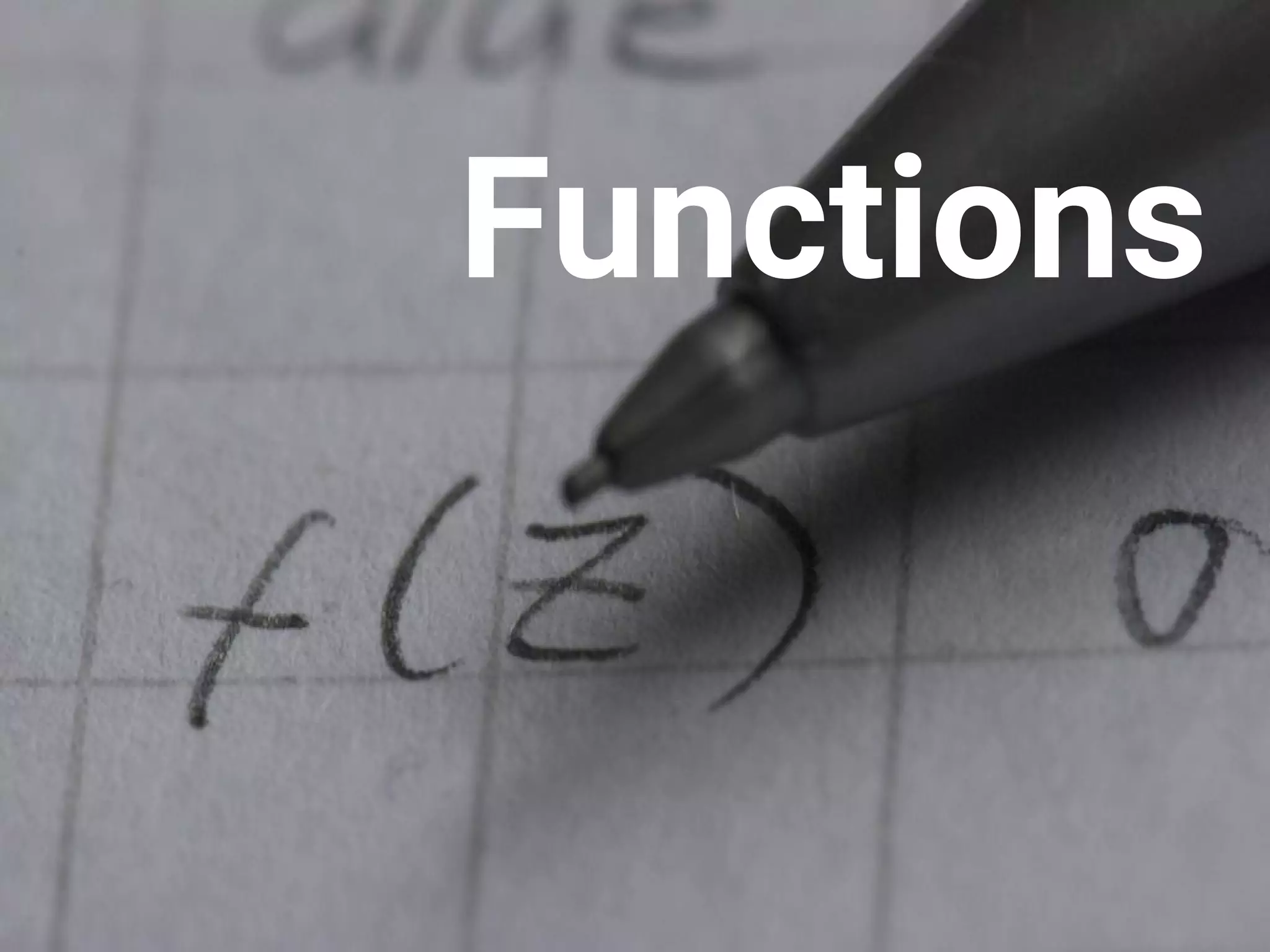 Functions 