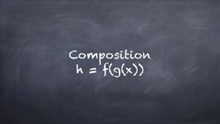 Composition
h = f(g(x))
 
