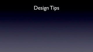 Design Tips
 