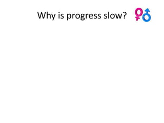 Why is progress slow?
 
