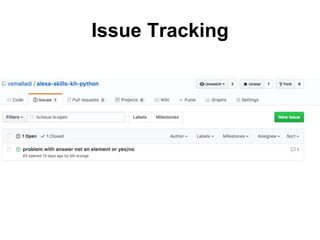 Issue Tracking
 
