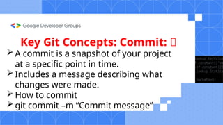 Introductio to Git and GitHub Session 2 by gdg on campus kab | PPTX