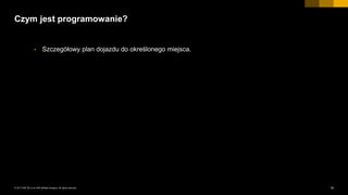 14INTERNAL© 2017 SAP SE or an SAP affiliate company. All rights reserved. ǀ
Czym jest programowanie?
• Szczegółowy plan dojazdu do określonego miejsca.
 