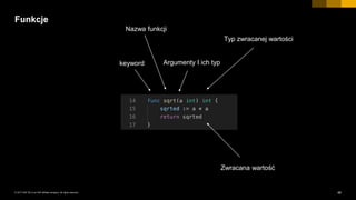 46INTERNAL© 2017 SAP SE or an SAP affiliate company. All rights reserved. ǀ
Funkcje
keyword
Nazwa funkcji
Argumenty I ich typ
Typ zwracanej wartości
Zwracana wartość
 