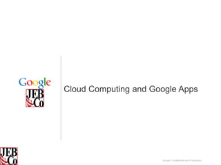 Cloud Computing and Google Apps
 