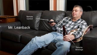 Remote
          Control




Mr. Leanback




                    Favorite
                    Beverage
 