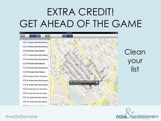 EXTRA CREDIT!
GET AHEAD OF THE GAME

                  Clean
                   your
                    list
 