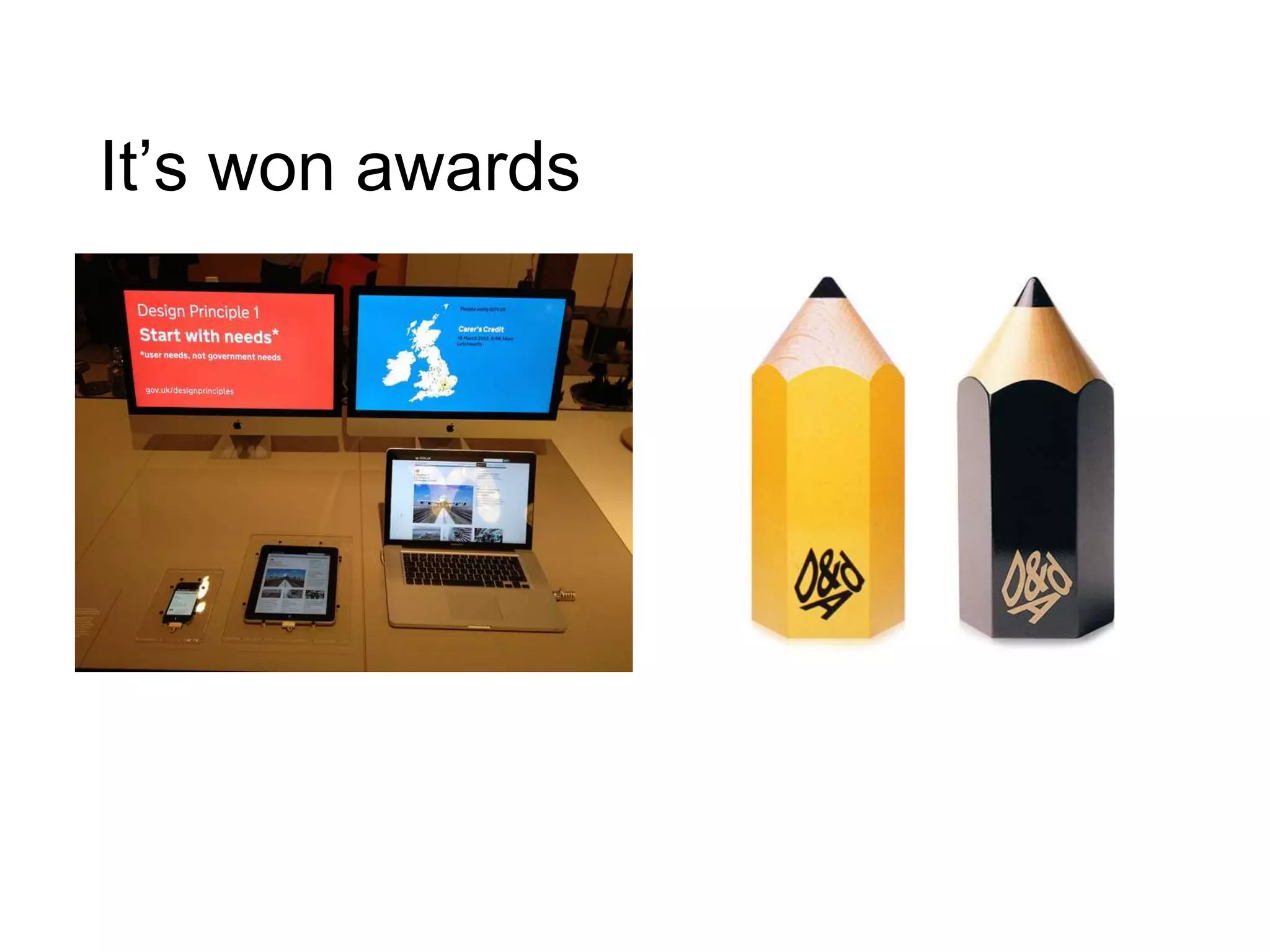 It’s won awards
Design of the Year
2013
D&Ad Awards
2013
 