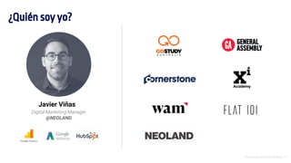 Introducción al Growth Hacking - 11
Javier Viñas
Digital Marketing Manager
@NEOLAND
¿Quién soy yo?
 