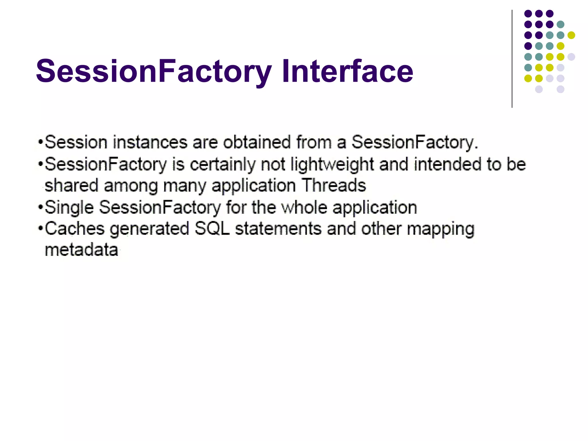 SessionFactory Interface 