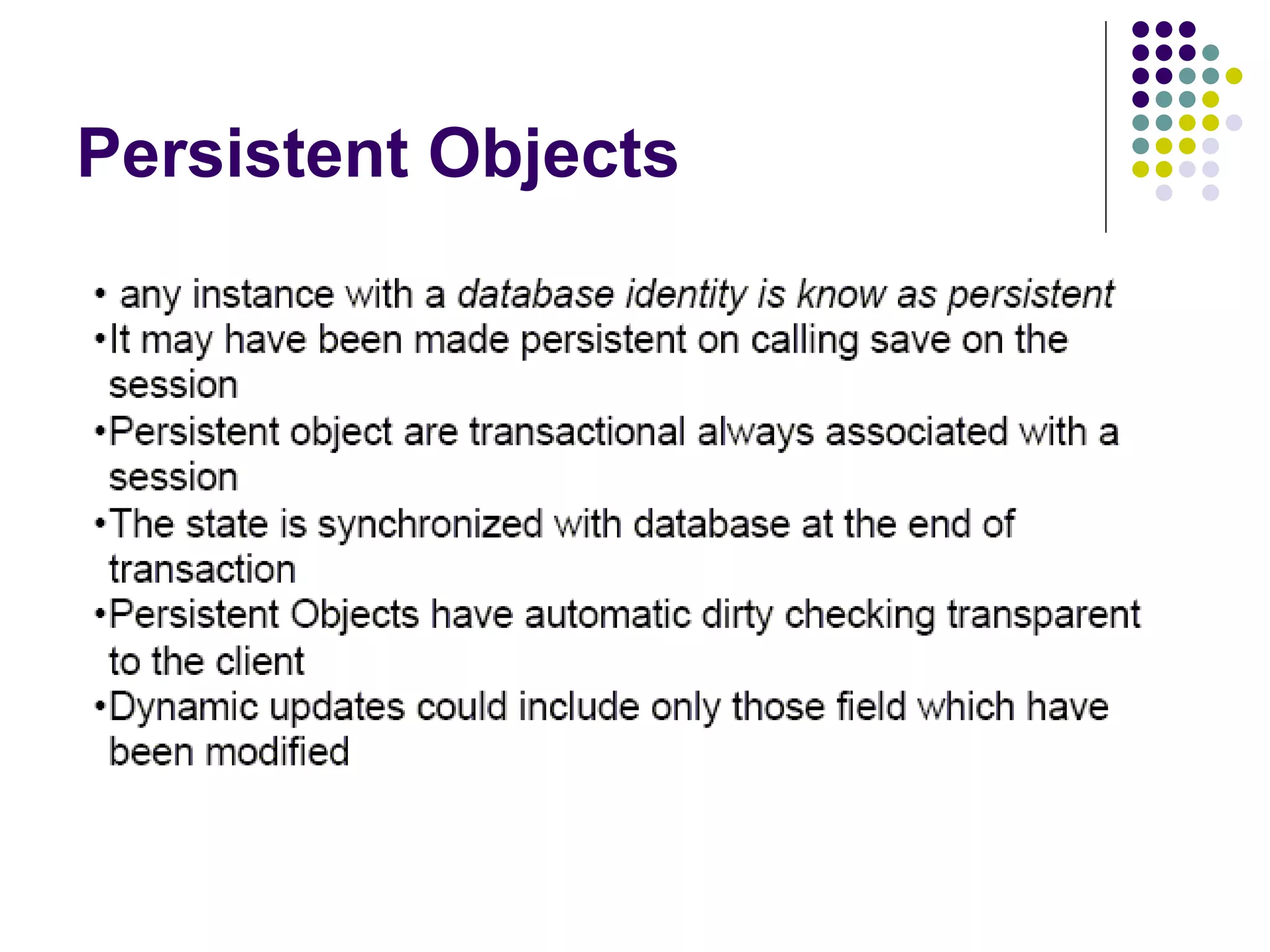 Persistent Objects 