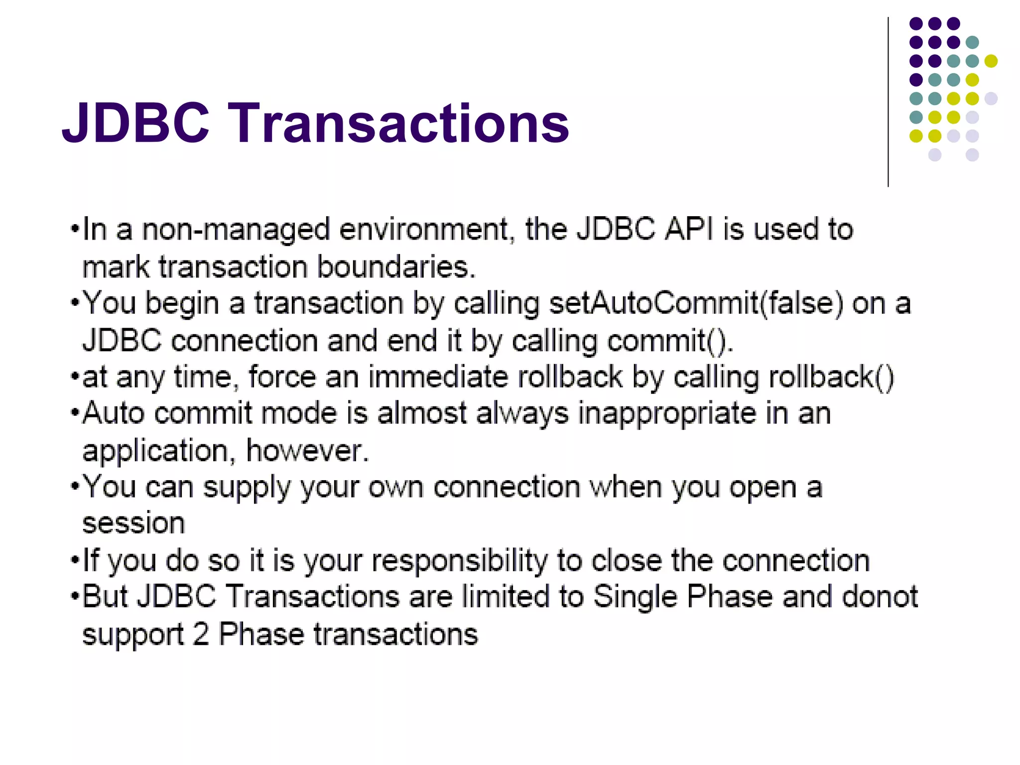 JDBC Transactions 