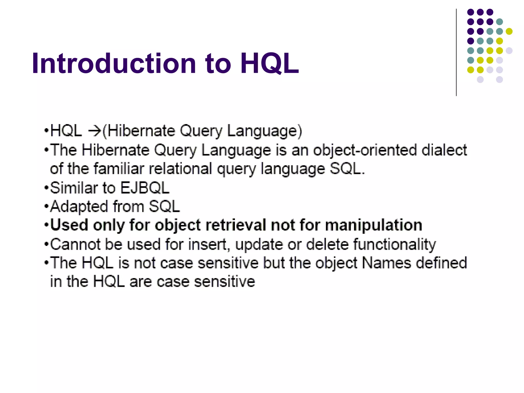 Introduction to HQL 