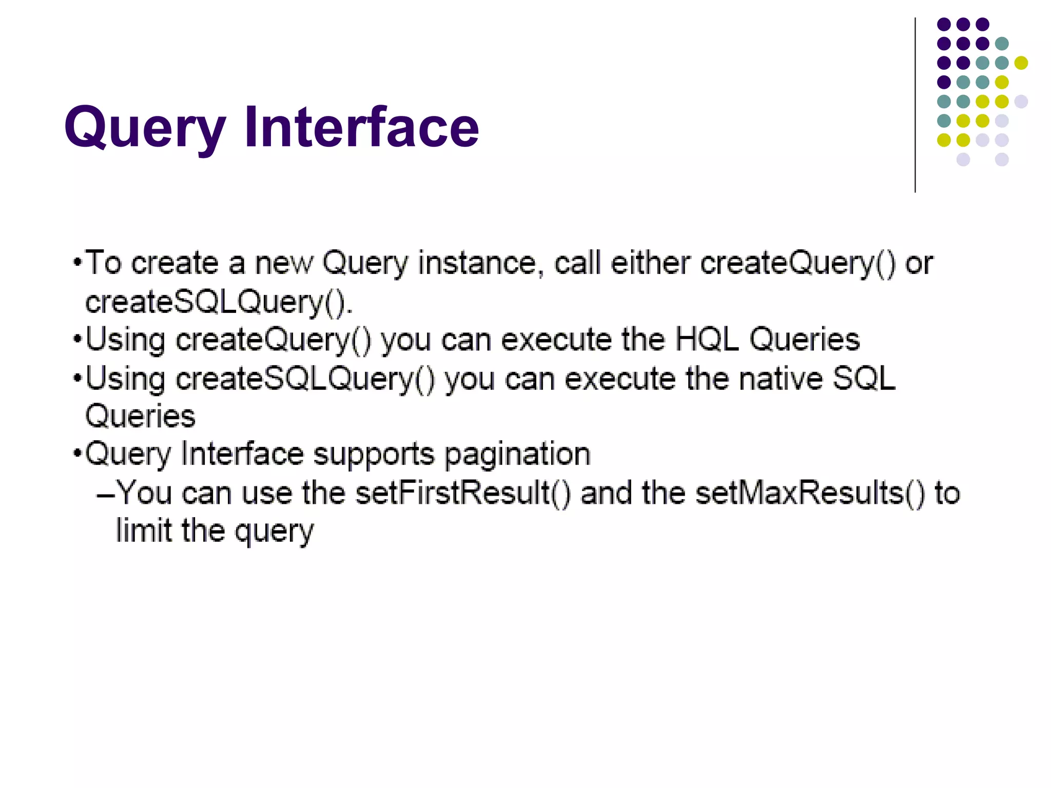 Query Interface 