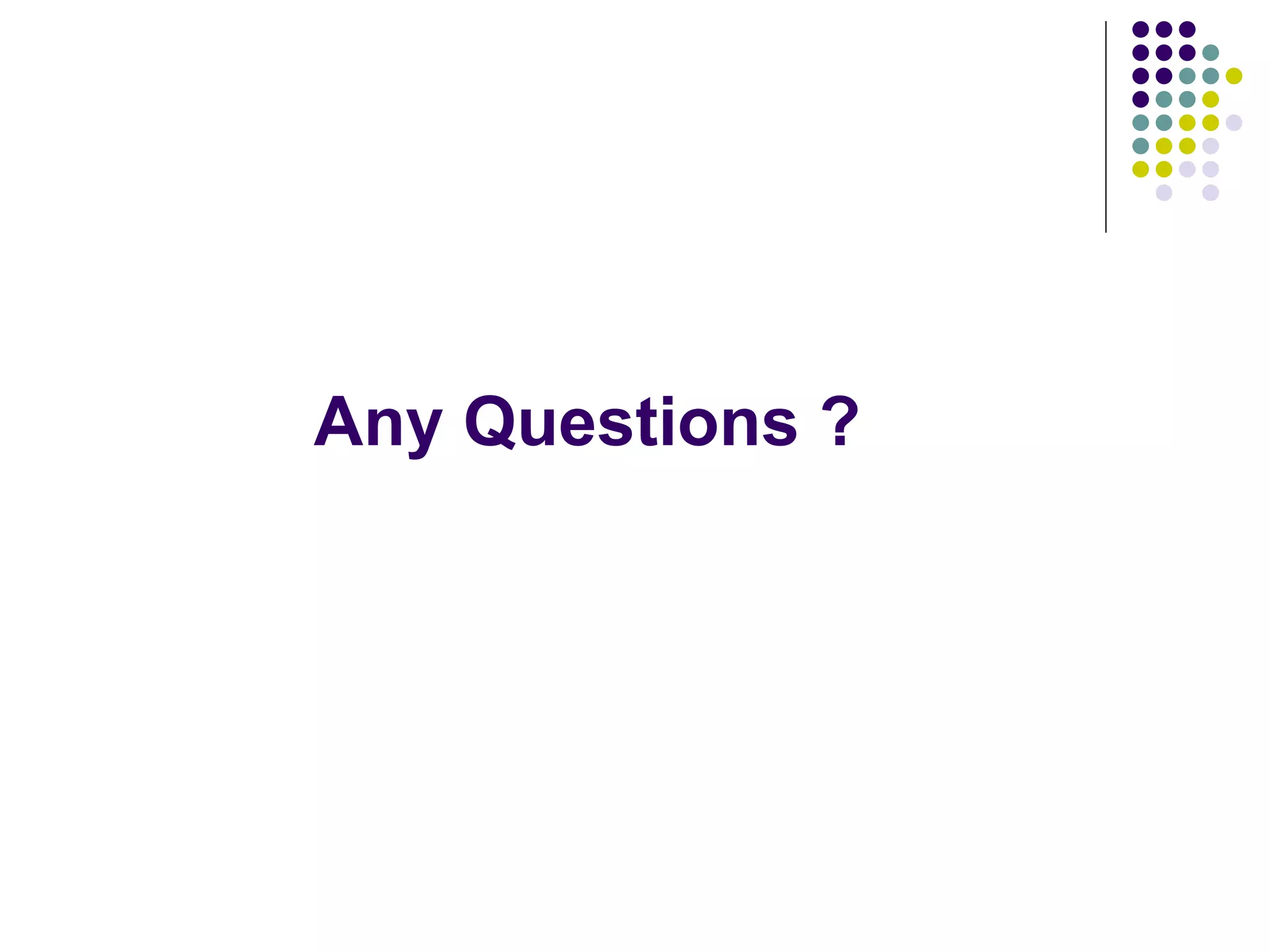 Any Questions ? 