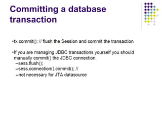 Committing a database transaction 