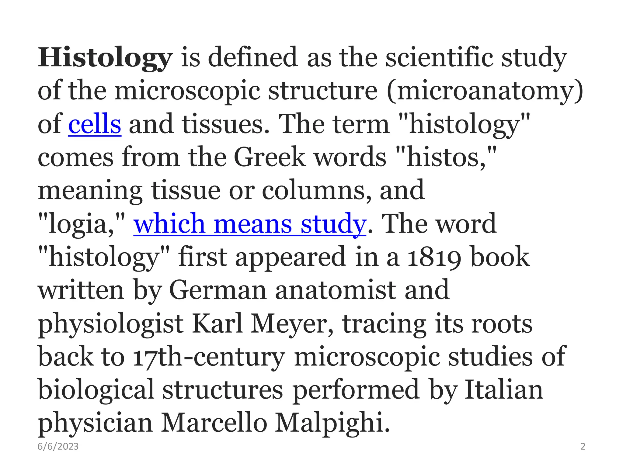 INTRO TO HISTOlogy slides share to be seen | PDF