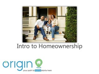 Intro to Homeownership
 