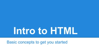 Introduction to HTML | PPT