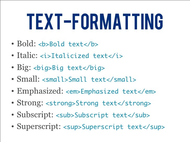 Intro to HTML
