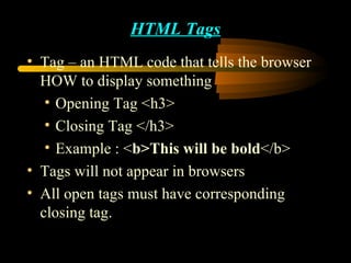 Intro to html | PPT