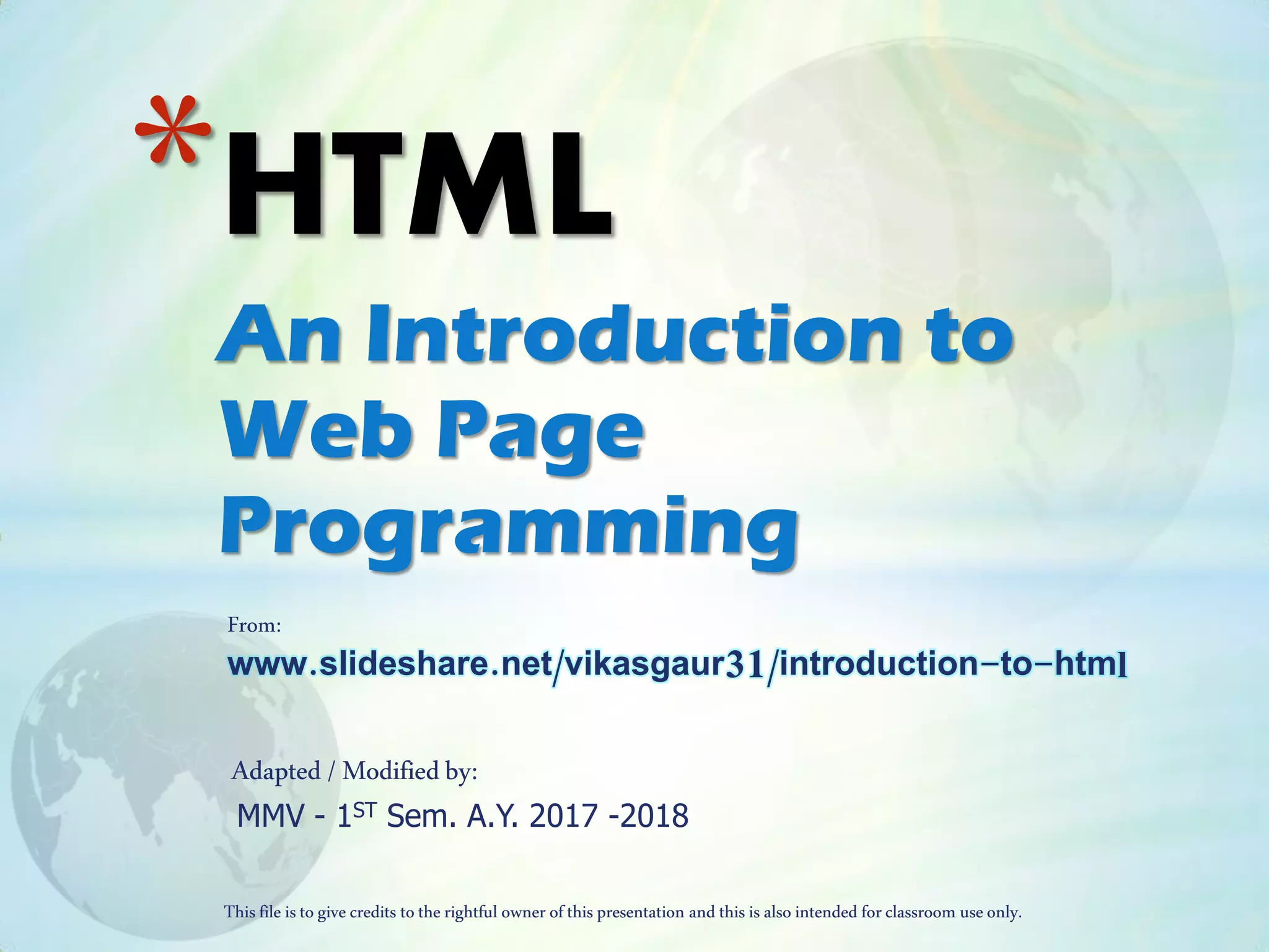 Intro to html revised2 | PPT