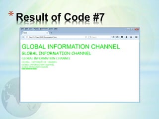 *Result of Code #7
 