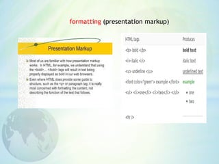formatting (presentation markup)
 