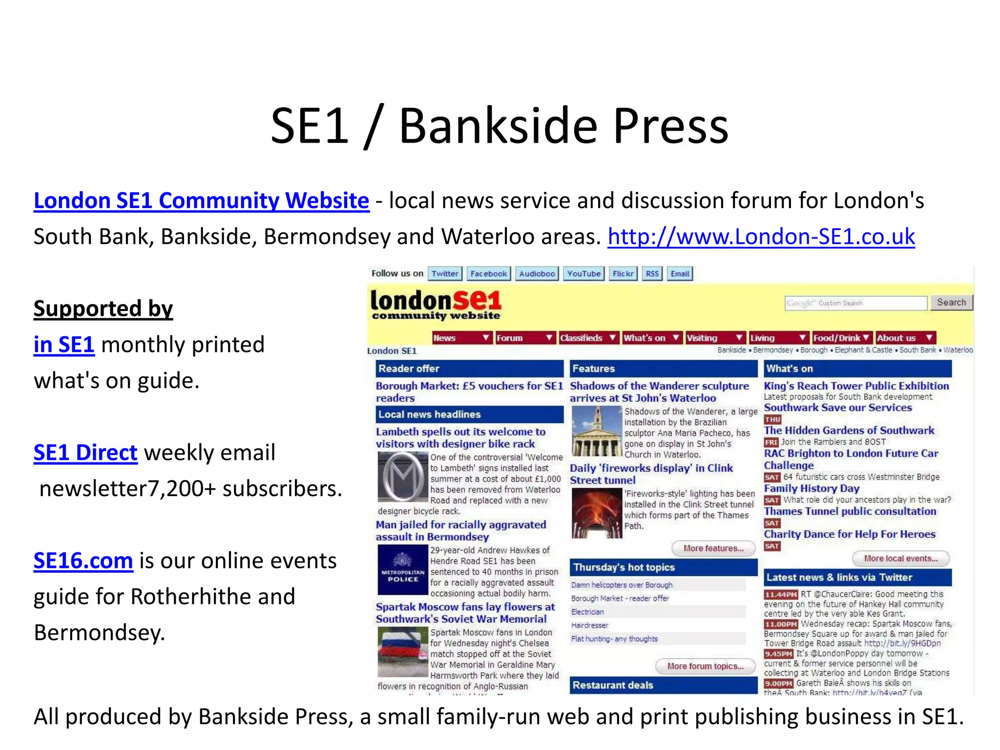 Paid for publication (eleven times a year). Established in 1979.Covers the Earlsdon, Chapelfields, Hearsall and Spon End districts of Coventry.Provides information, comment and entertainment for residents of these areas. Produced entirely by a core team of 10-12 volunteers.But anyone is welcome to contribute. It is independently financed by sales and advertising Not affiliated to  political, religious or commercial  orgs.Sold through local outlets e.g. newsagents, churches, 	pubs and local shops. Sell without taking a commission.Website has extensive links for local businesses and a 	detailed diary of activities organised by local groups. http://www.echonews.org.uk/