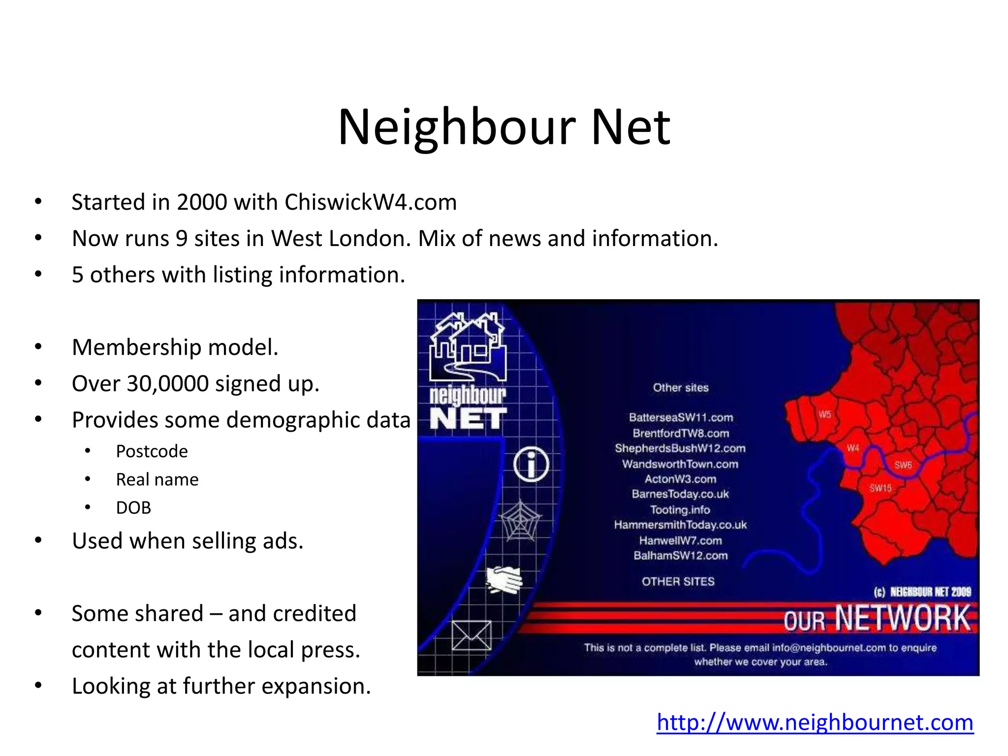 Hackney Citizen10,000 copies distributed face-to-face in the first week of every month at markets, train stations, and events and also in cafes, shop, businesses and libraries. Estimated readership: 30,000.   Plus online audience: http://www.hackneycitizen.co.uk/Written by the community incl. freelancers from NCTJ, Telegraph and  the Guardian.No office, no staff, no overheads.  No previous experience. (Keith Magnum who runs it used to work for the Green Party.)Sell ads, ABC1 skew. Won’t take ads from chains competing with local business e.g. Morrisons.Uses free Guardian API to pull in relevant content produced elsewhere e.g. a visit from  Jude Law to the Petchey Academy in Dalston. 