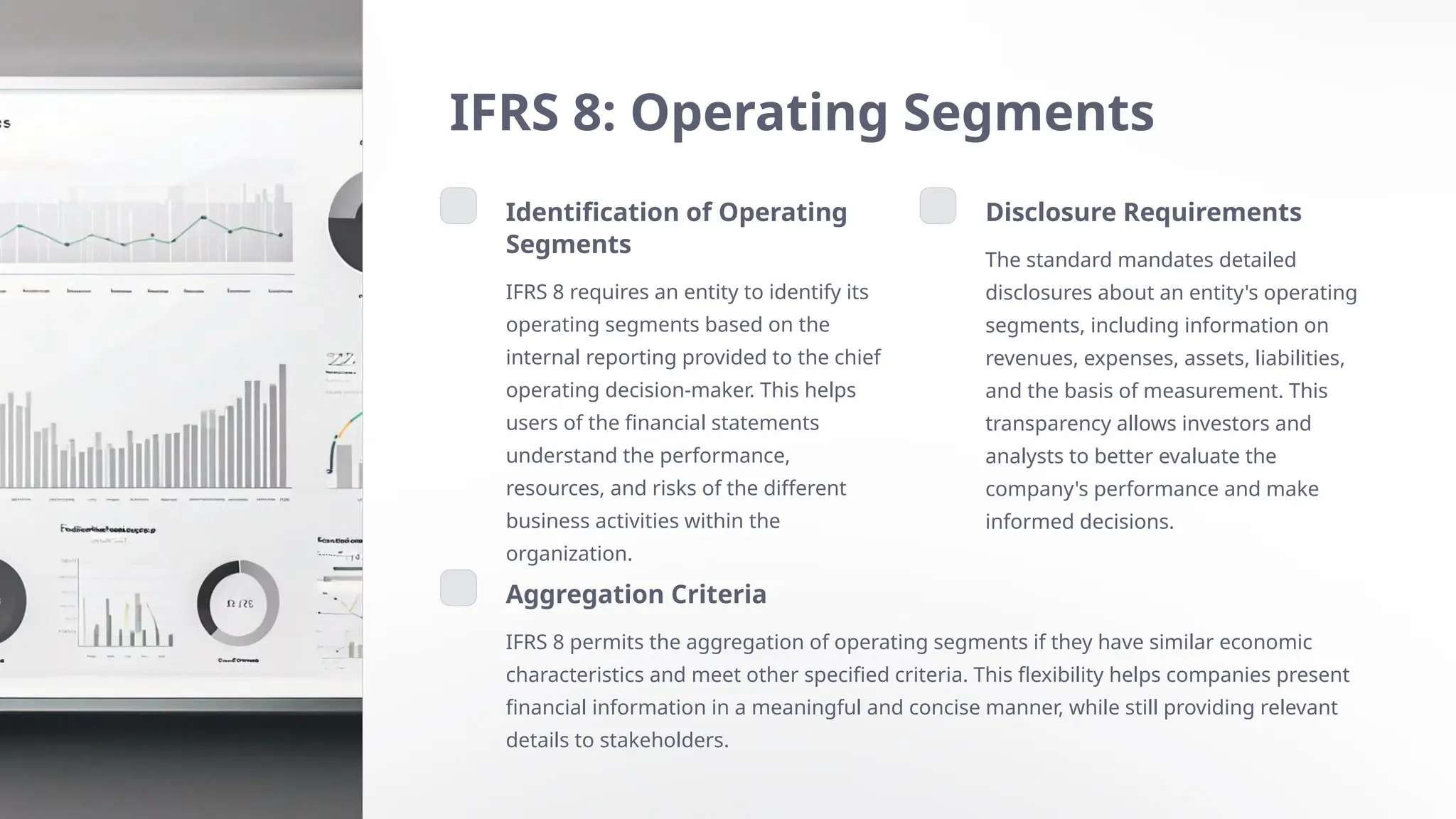 Operating Segments Introduction to the International financial reporting standards | PPTX
