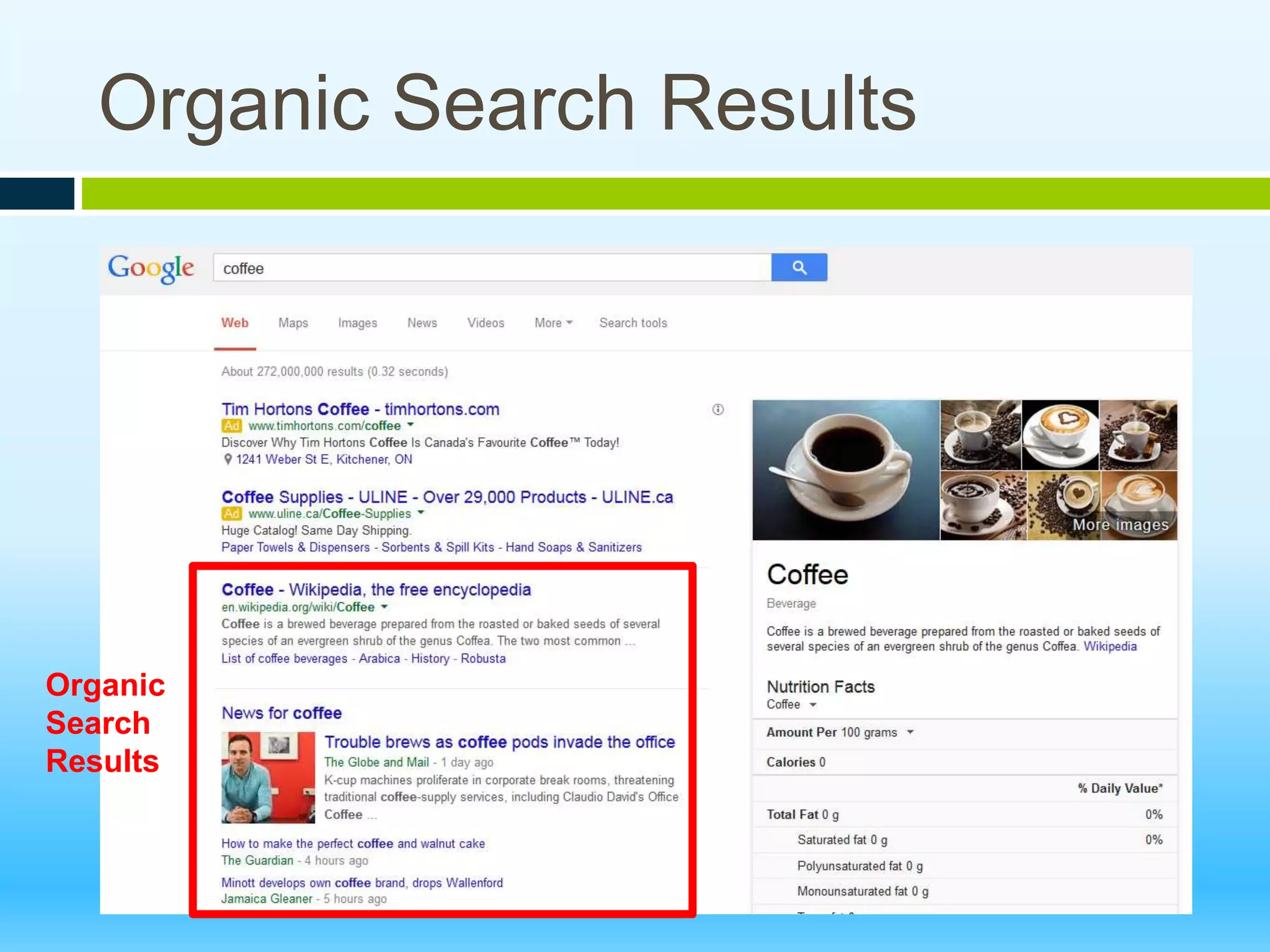 Organic Search Results
Organic
Search
Results
 