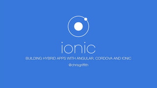 Intro to Ionic Framework