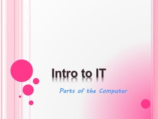 Parts of the Computer
 