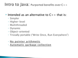 Intro to Java for C++ Developers | PPT
