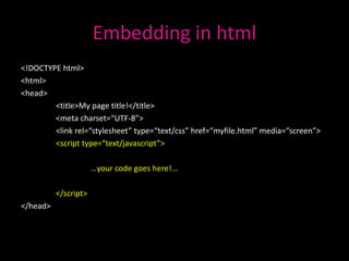 Intro to java script | PPT