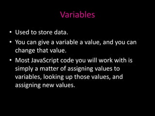 Intro to java script | PPT image.