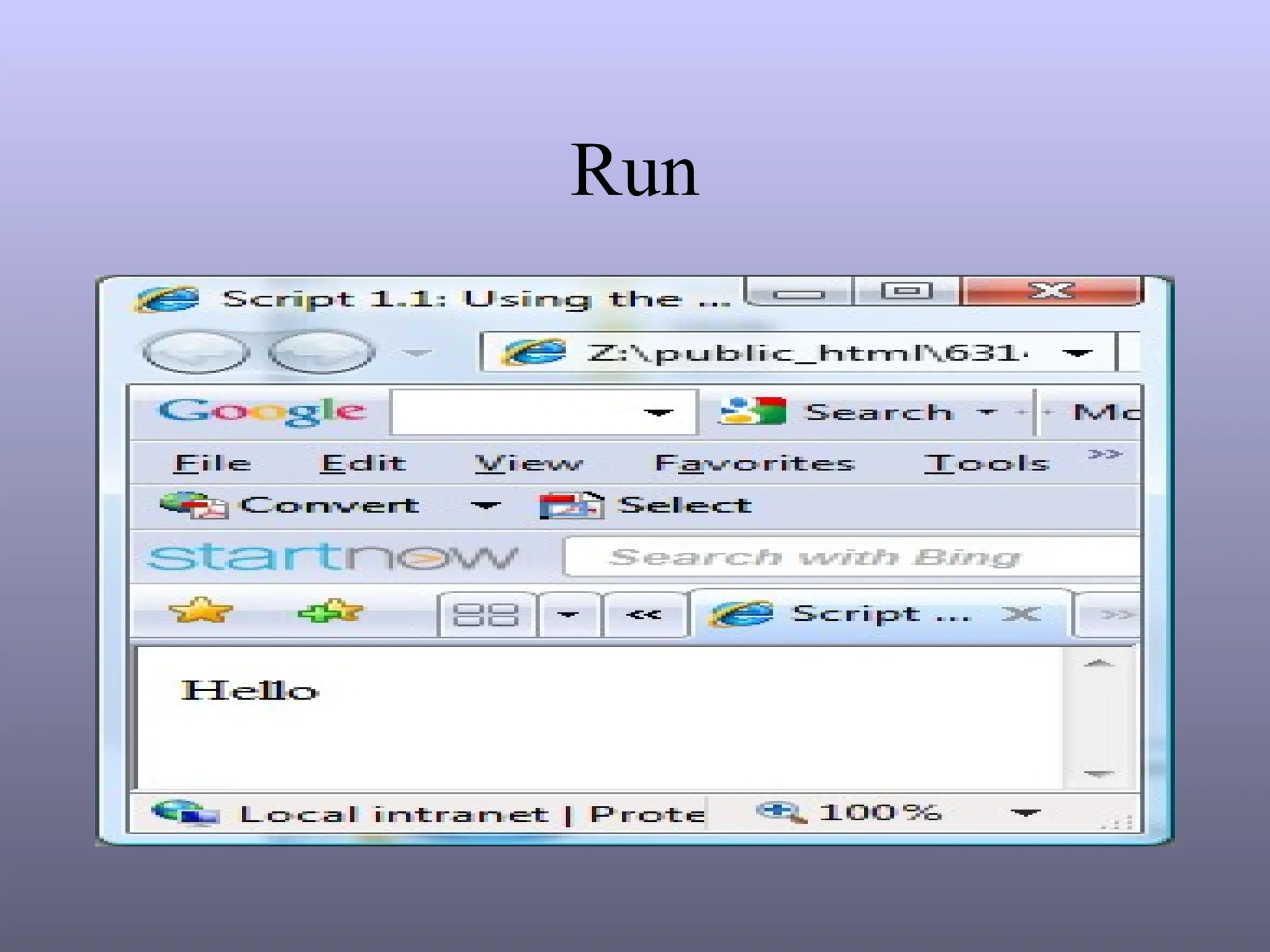 Run
 