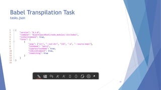 Babel Transpilation Task
tasks.json
24
 
