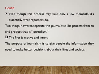 Intro to Journalism.pptx grade 7 spj 1st | PPTX