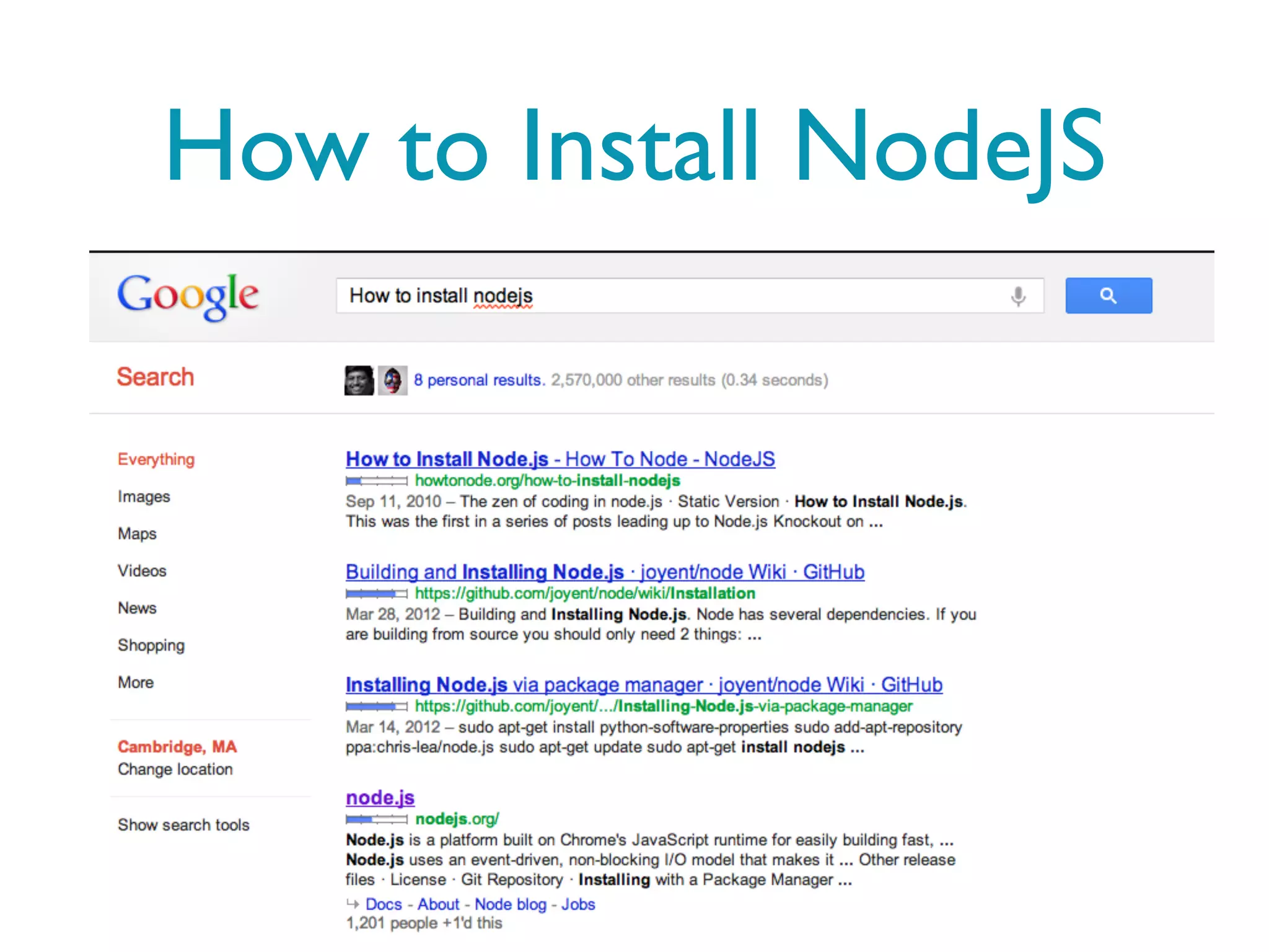 How to Install NodeJS
 