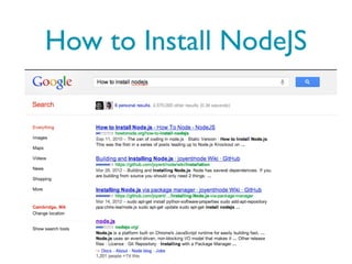 How to Install NodeJS
 