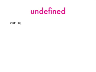 undeﬁned
var x;
 