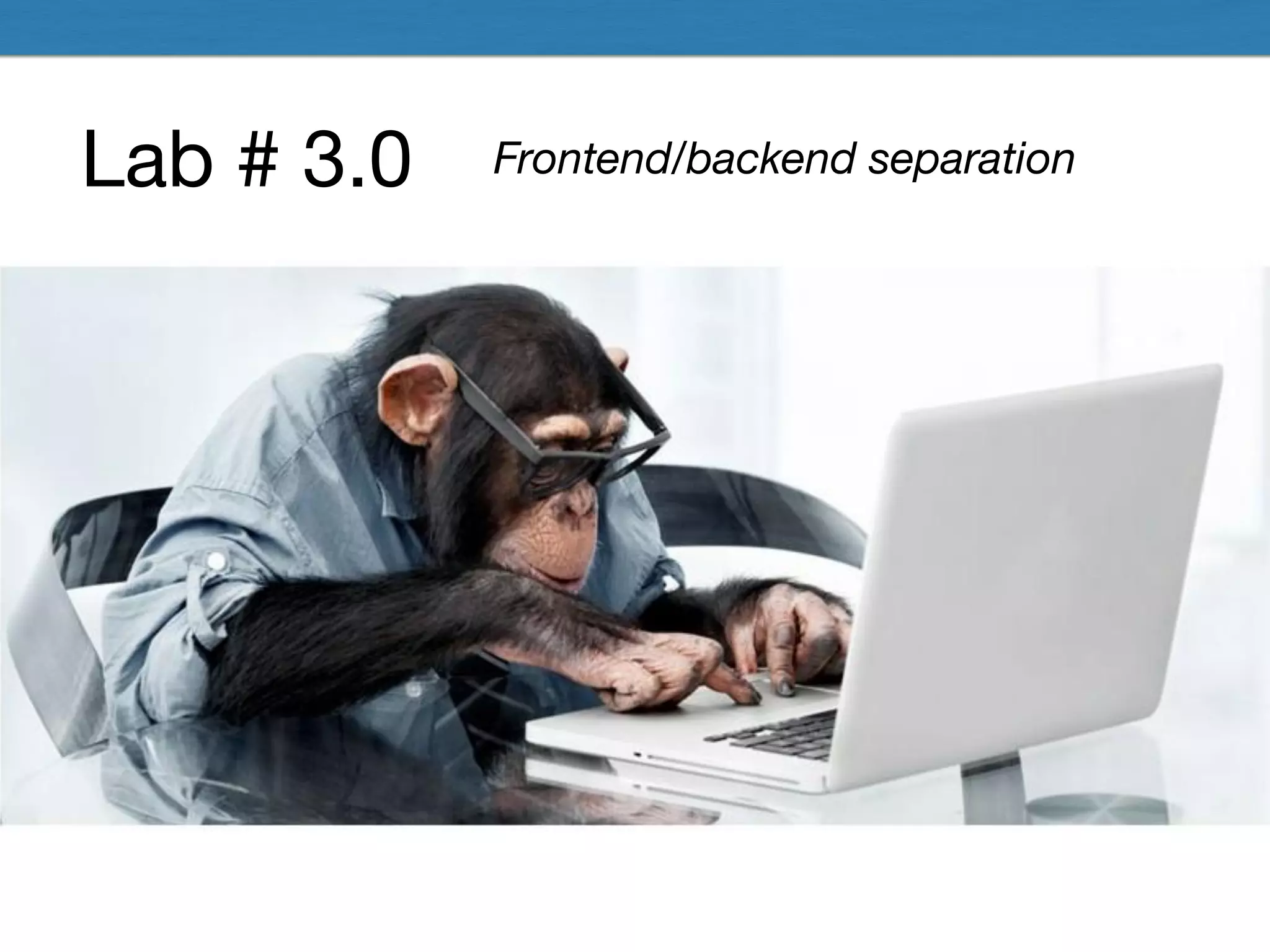 Lab # 3.0 Frontend/backend separation
 