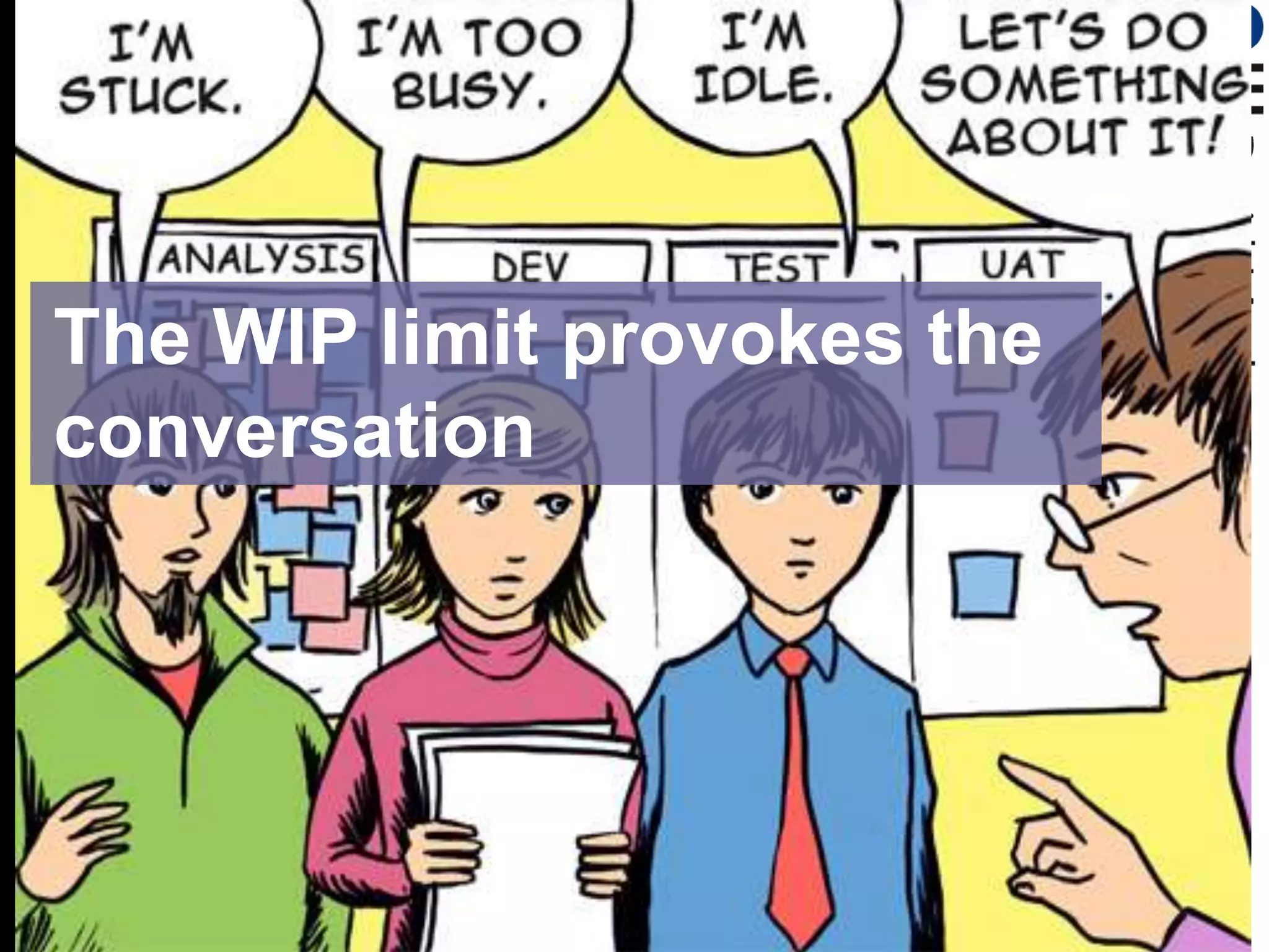 The WIP limit provokes the
conversation
 