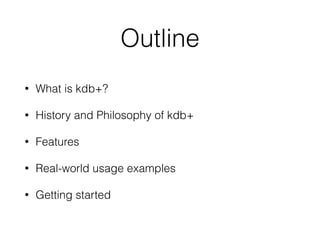 Introduction to kdb+ | PDF
