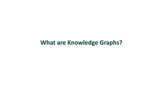 What are Knowledge Graphs?
 